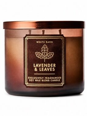 Bath & Body Works White Barn Lavender & Leaves 3-Wick Candle 14.5 oz